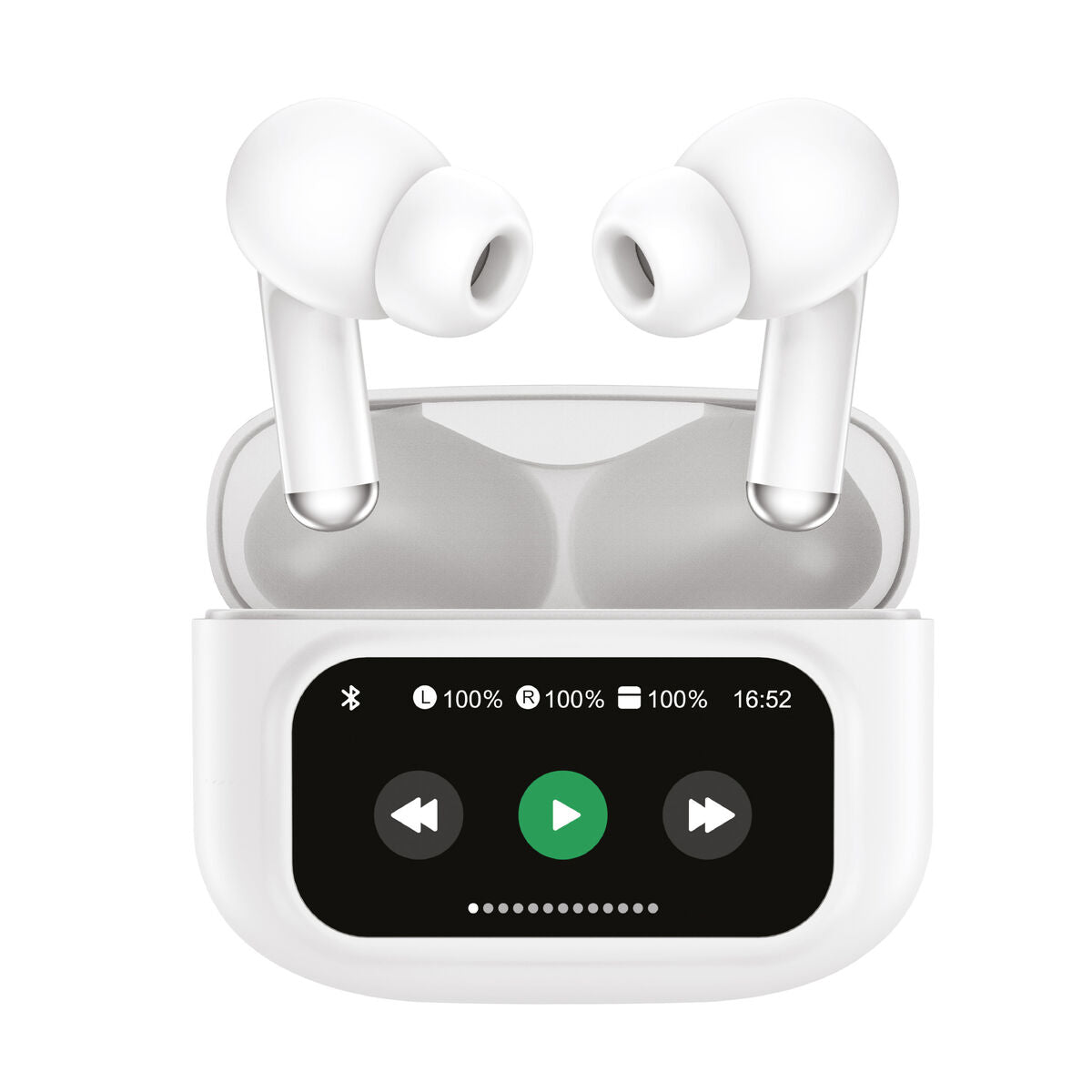 Muvit Wireless Earbuds with Charging Case – White